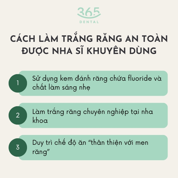 Cách làm trắng răng an toàn - được nha sĩ khuyên dùng